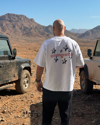 Stars - Boxy Tee Blanc