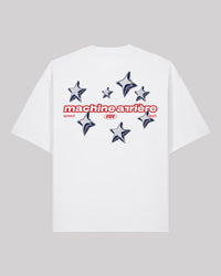 Stars - Boxy Tee Blanc
