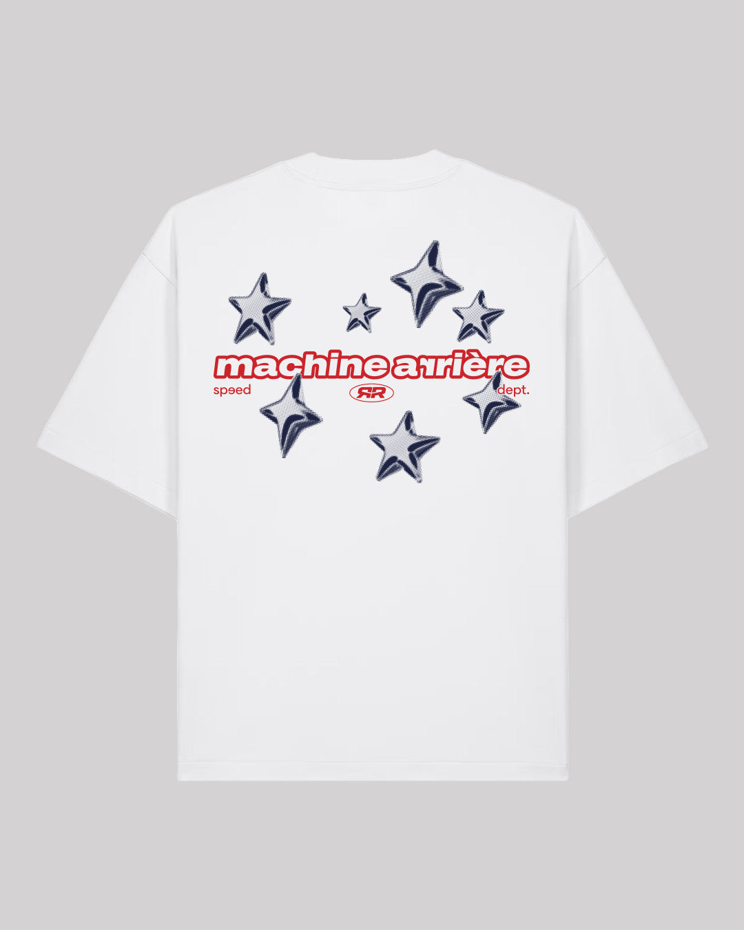 Stars - Boxy Tee Blanc