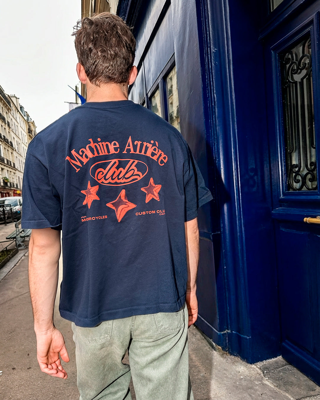 RR Club - Boxy Tee Bleu